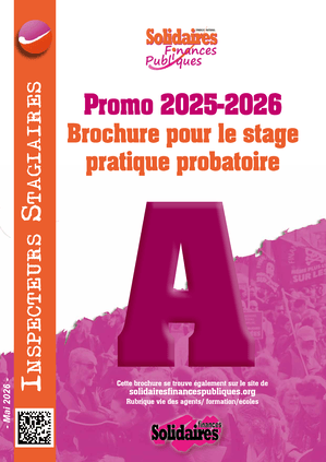 Brochure stage pratique probatoire Inspecteur stagiaire Brochure stage pratique probatoire Inspecteur stagiaire